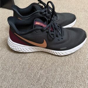 Nike Black and Copper Athletic Shoes